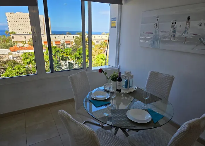 Jacaranda 2 By Sea And Beach, Pool, Very Central, Dishwasher, Wifi, Fantastic Seaview Arona (Tenerife)