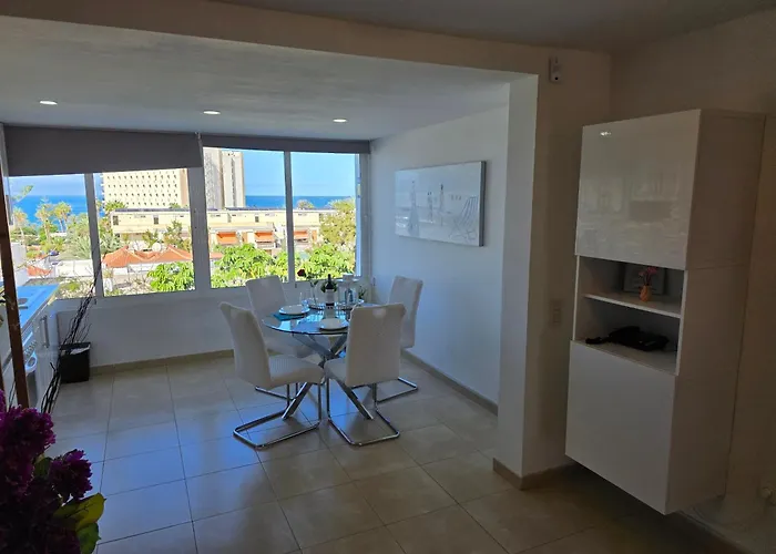 Jacaranda 2 By Sea And Beach, Pool, Very Central, Dishwasher, Wifi, Fantastic Seaview * Arona (Tenerife)